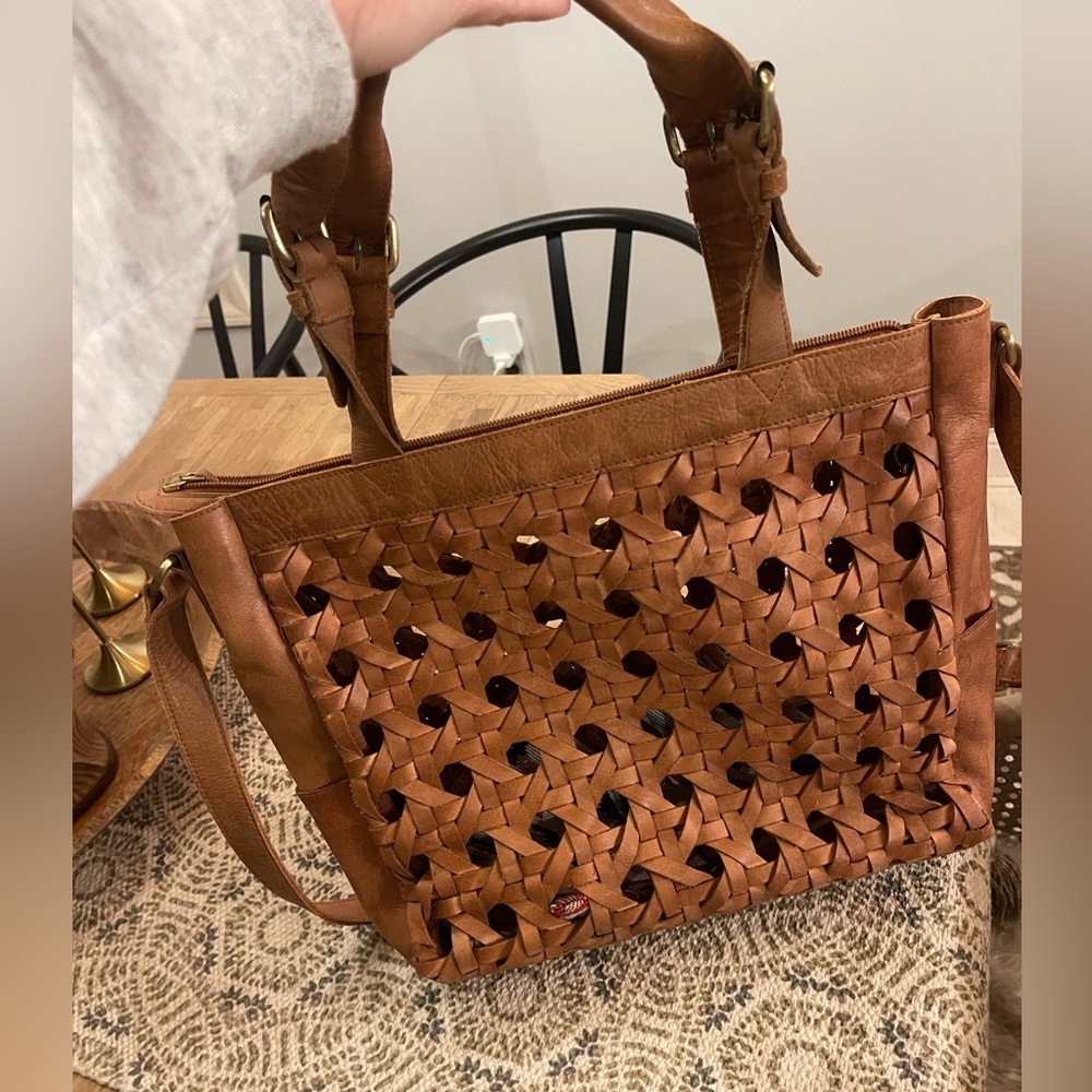 Anabaglish Hadley woven leather crossbody tote bag - Picture 5 of 12